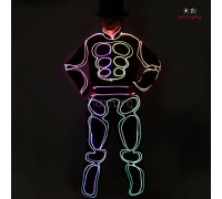 DMX 512 programmable optic fiber led glowing costume